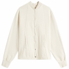 Les Tien Men's Heavyweight Moto Coaches Jacket in Ivory