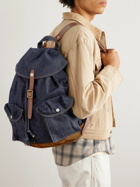 RRL - Riley Leather and Suede-Trimmed Denim Backpack