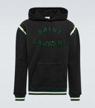 Saint Laurent - Logo cotton jersey hoodie