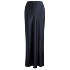 Anine Bing Women's Bar Silk Maxi Skirt in Navy