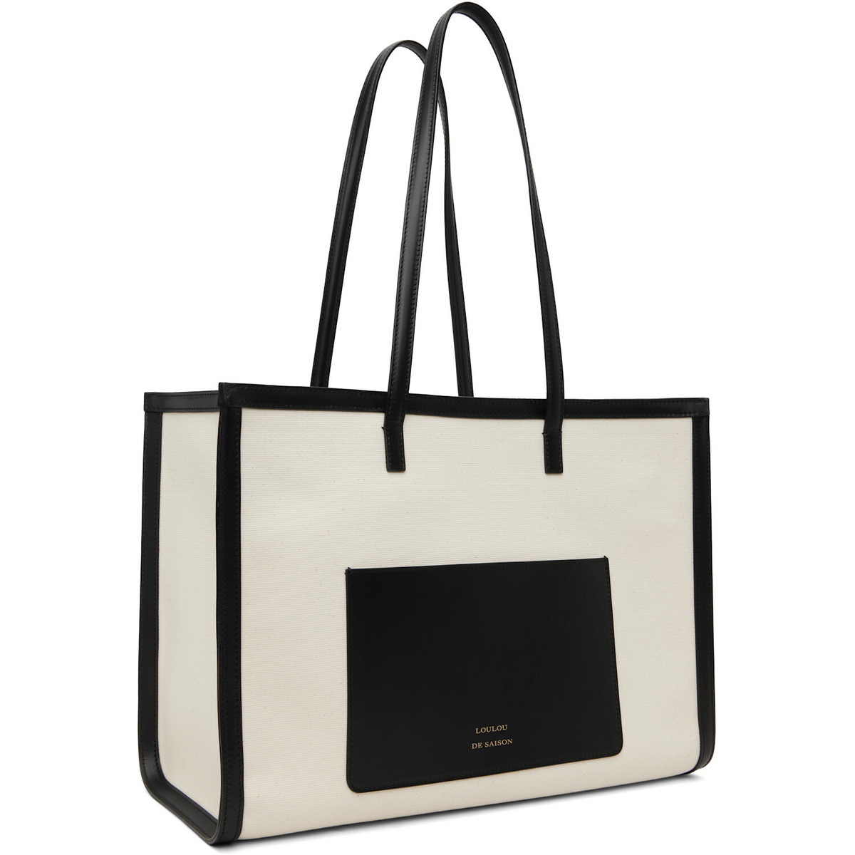 Loulou de Saison Black & Beige Arabella Tote