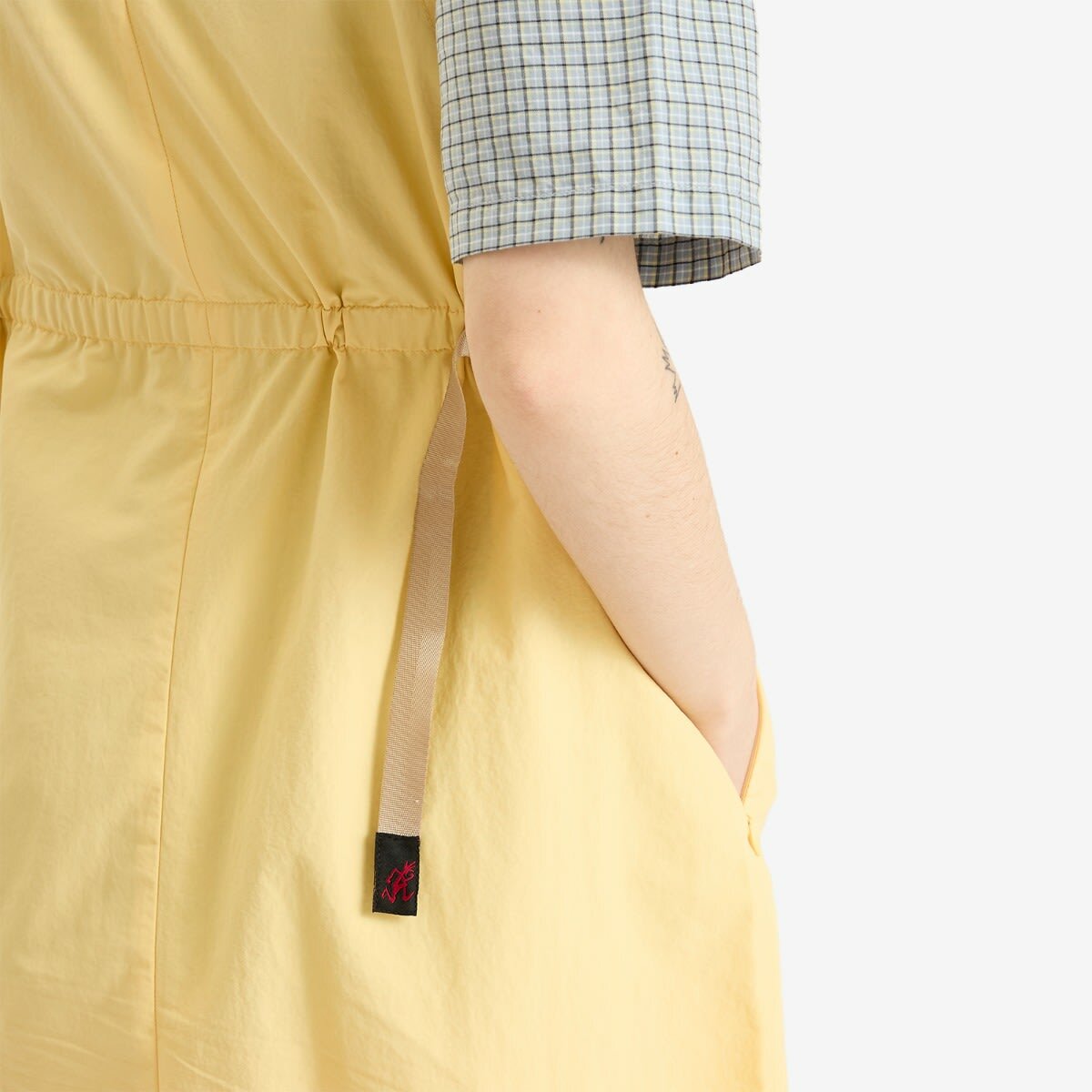 Gramicci Women's Nylon Midi Dress in Lemon