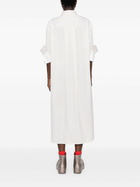 LOEWE White Striped Cotton Shirt Dress