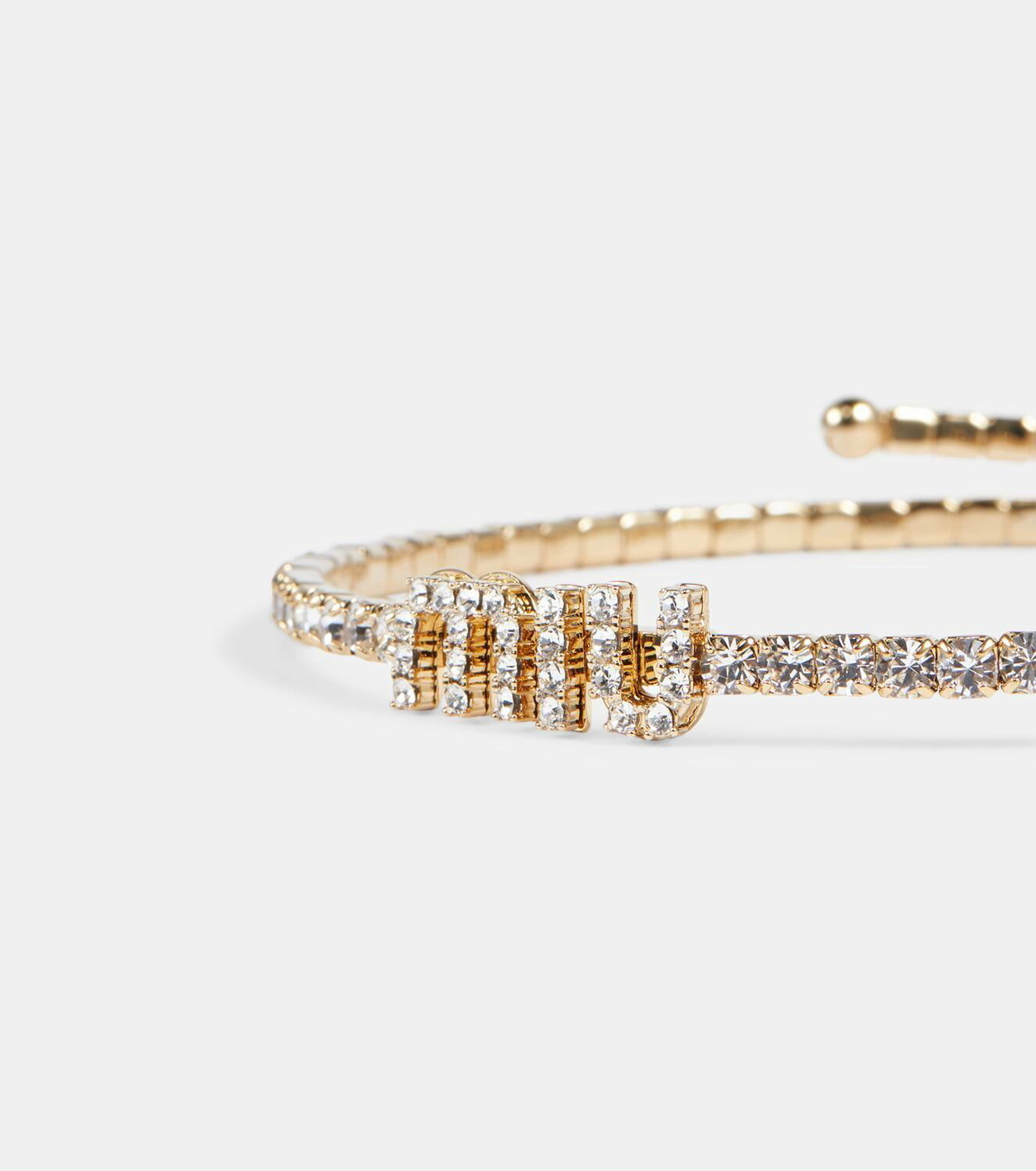 Miu Miu Logo crystal-embellished choker