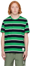 Thom Browne Green Striped T-Shirt