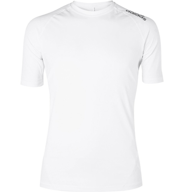 Photo: Adidas Sport - Alphaskin Tech Mesh-Panelled T-Shirt - White