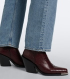 Rabanne Snake-effect leather cowboy boots