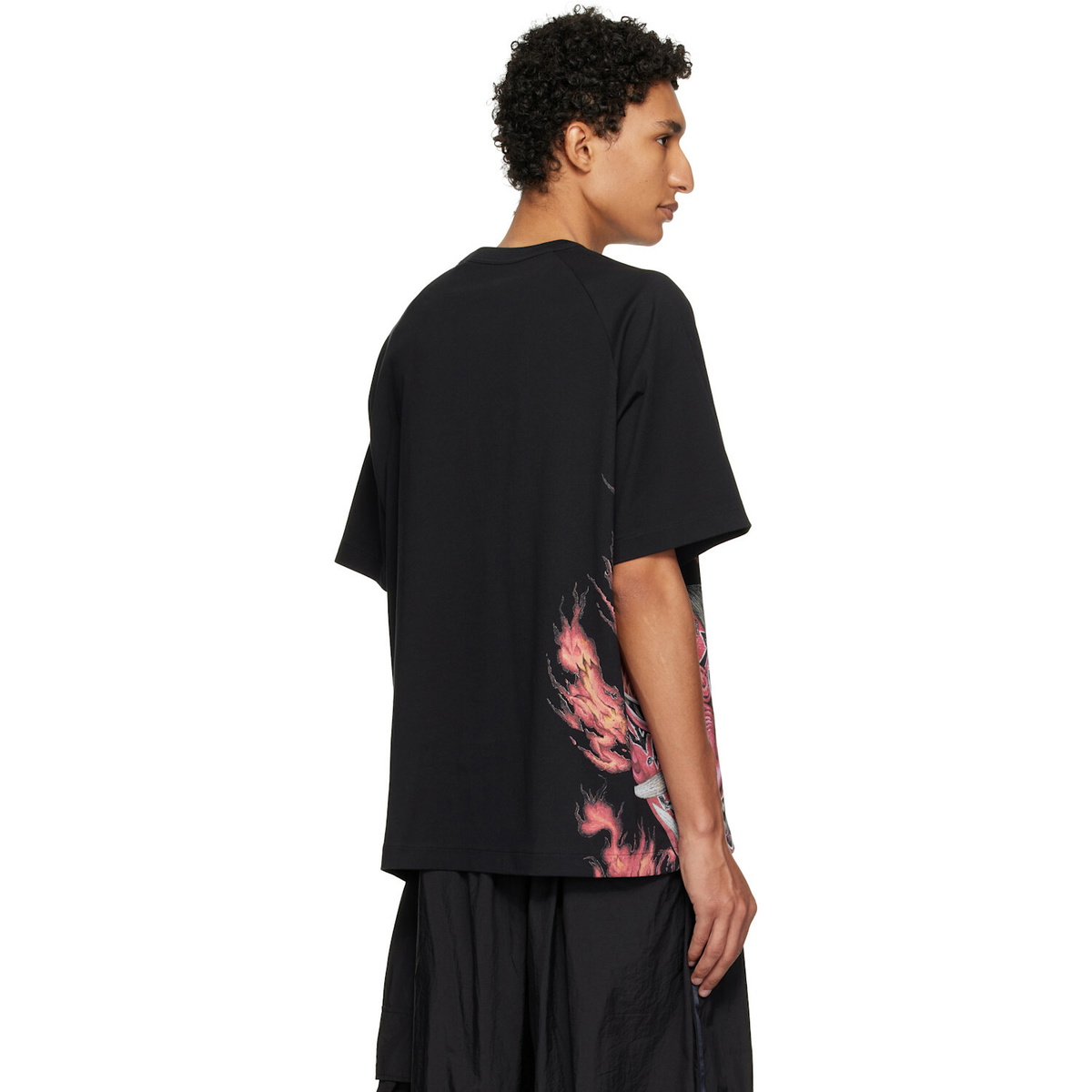 Y-3 Black Graphic Short Sleeve T-shirt