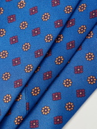 Rubinacci - 8cm Printed Silk-Twill Tie - Blue