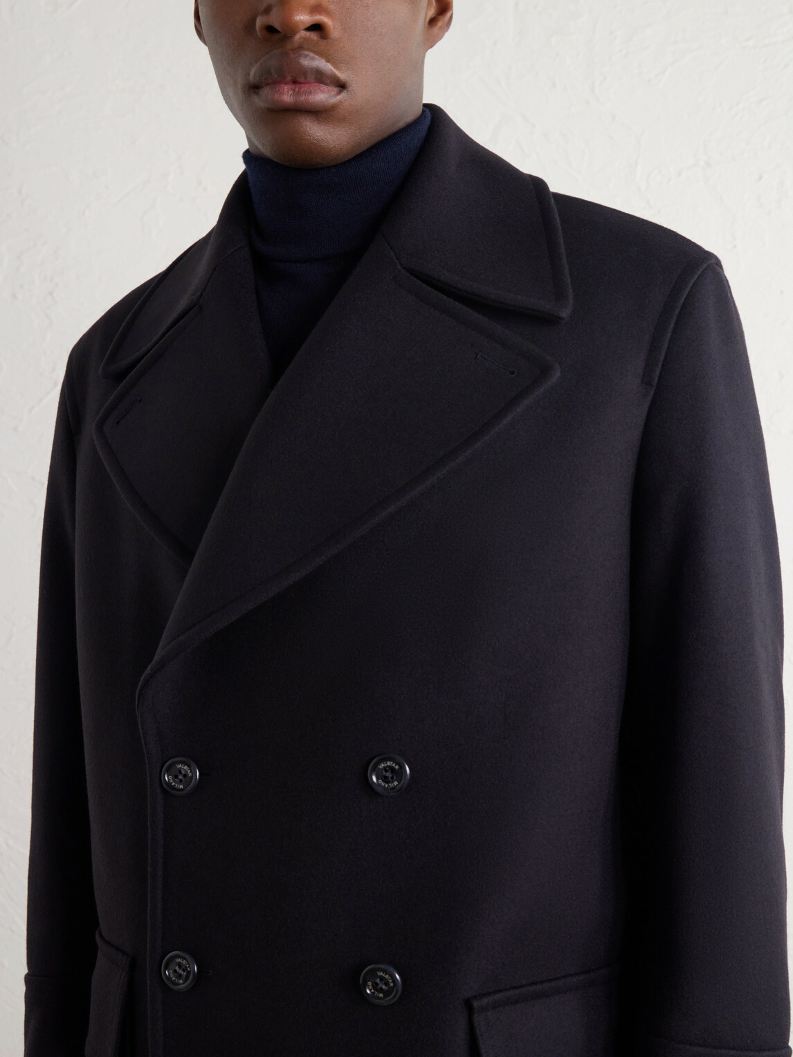 Valstar - Clifford Double-Breasted Wool-Blend Felt Coat - Blue