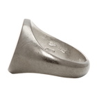 Maison Margiela Silver and Black Dual Signet Ring