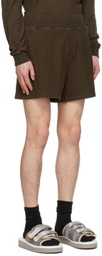 RANRA Khaki Mock-Fly Shorts