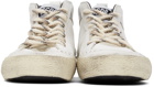 Golden Goose White & Black Mid Star Classic Sneakers