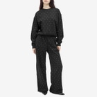 Good American Women's Crystal Crewneck Sweatshirt in Black