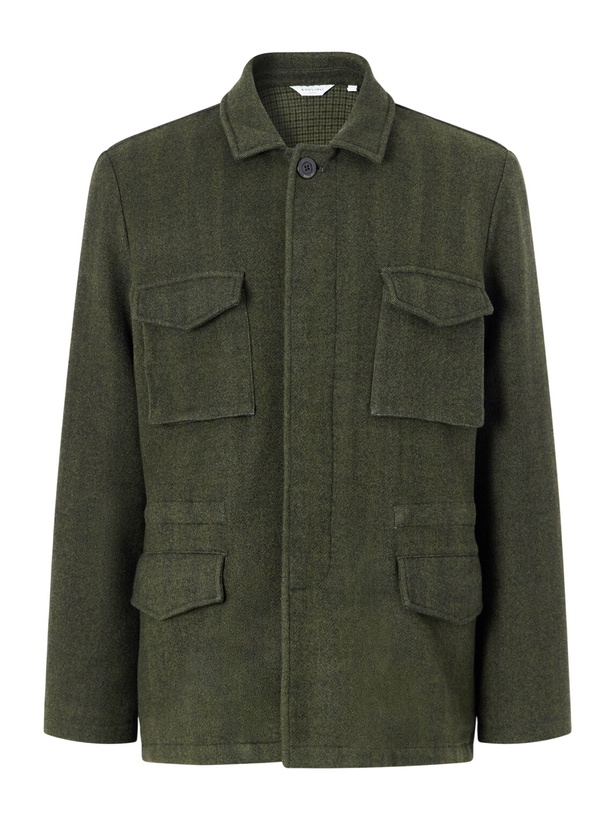 Photo: Boglioli - Herringbone Wool-Twill Overshirt - Green