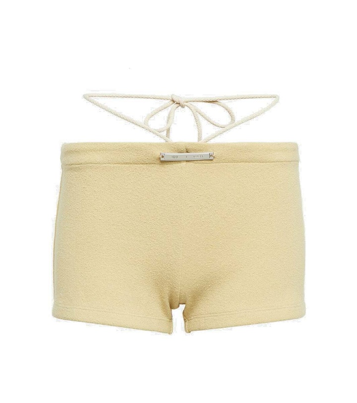 Photo: Didu Tie-detail fleece shorts