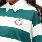 Moncler Women's Genius x Palm Angels Rugby Shirt in Green/White