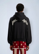 Palm Angels Curved Logo Loose Hooded Sweatshirt