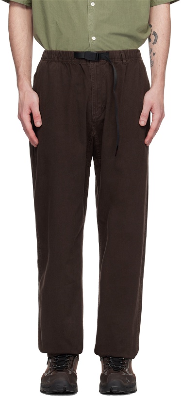 Photo: Gramicci Brown Relaxed-Fit Trousers