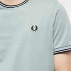 Fred Perry Authentic Men's Twin Tipped T-Shirt in Silver Blue