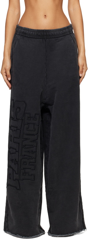 Photo: VETEMENTS Black 'Paris' XXXL Sweatpants