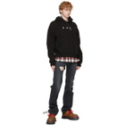 Off-White Black and Blue Marker Slim-Fit Hoodie