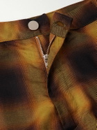 Collina Strada - Lawn Wide-Leg Checked Organic Cotton-Flannel Cargo Trousers - Brown
