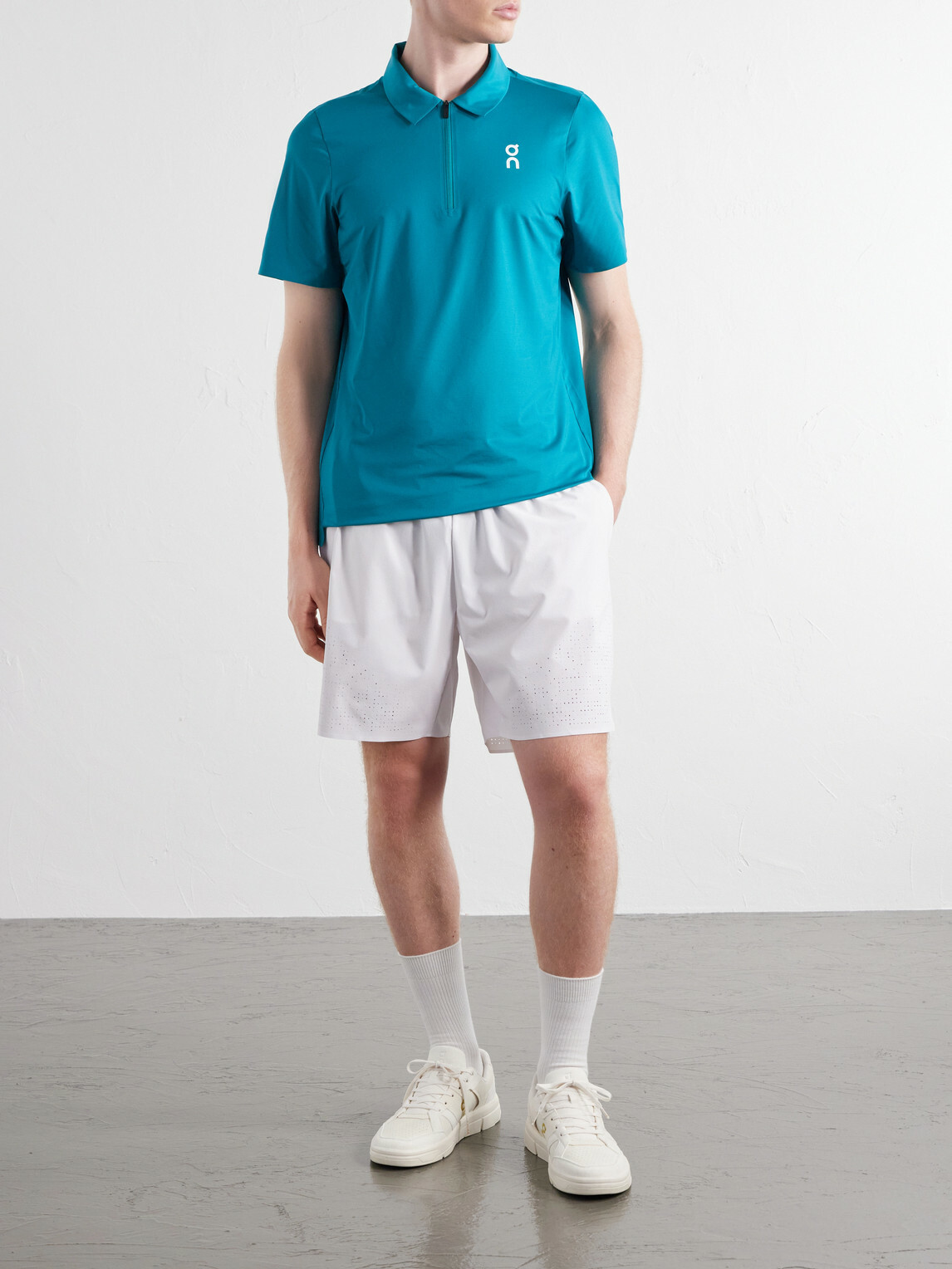 On - Court Logo-Printed Shell Polo Shirt - Green