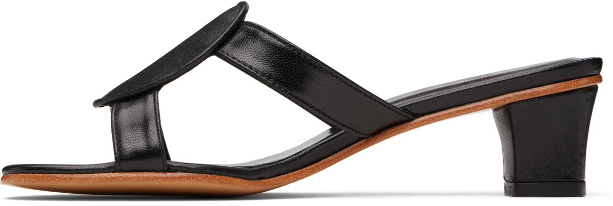 Martiniano Black Medalia Heeled Sandals
