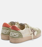 Golden Goose Ball Star suede-trimmed leather sneakers