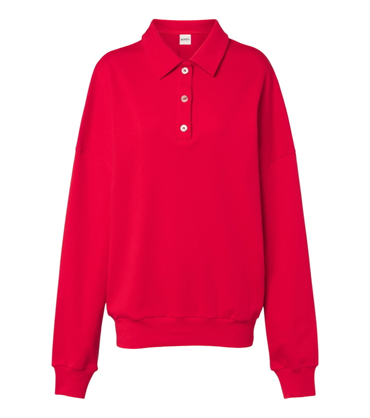 Photo: Norba Julia cotton jersey polo sweatshirt