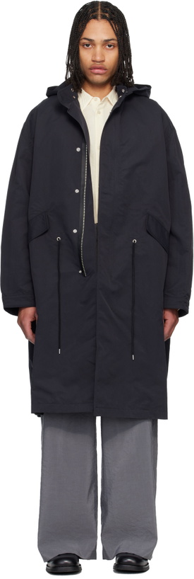 Photo: Studio Nicholson Navy Lotus Coat