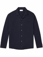 Mr P. - Convertible-Collar Cotton-Muslin Shirt - Blue