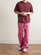 Acne Studios - Exford Logo-Appliquéd Garment-Dyed Cotton-Jersey T-Shirt - Burgundy