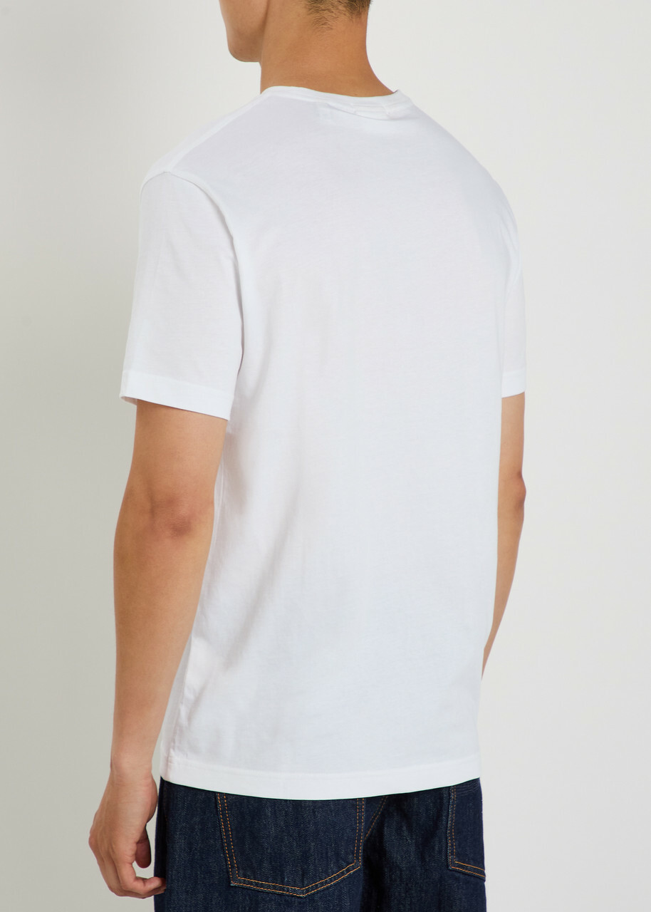 Gant Logo-embroidered Cotton T-shirt White