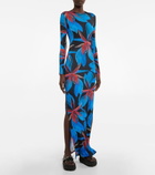 Louisa Ballou - Floral mesh maxi dress
