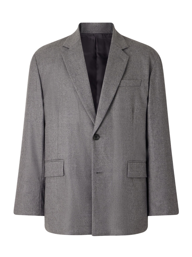 Photo: ssstein - Oversized Wool-Blend Flannel Blazer - Gray