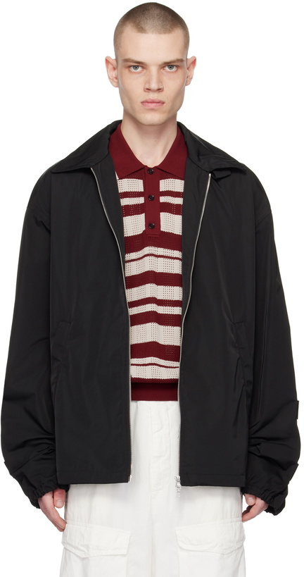 Photo: Dries Van Noten Black Velcro Tab Jacket