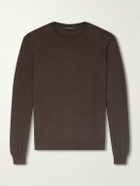 Slowear - Cotton and Silk-Blend Sweater - Brown