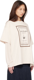 Acne Studios Beige Layered Graphic T-shirt