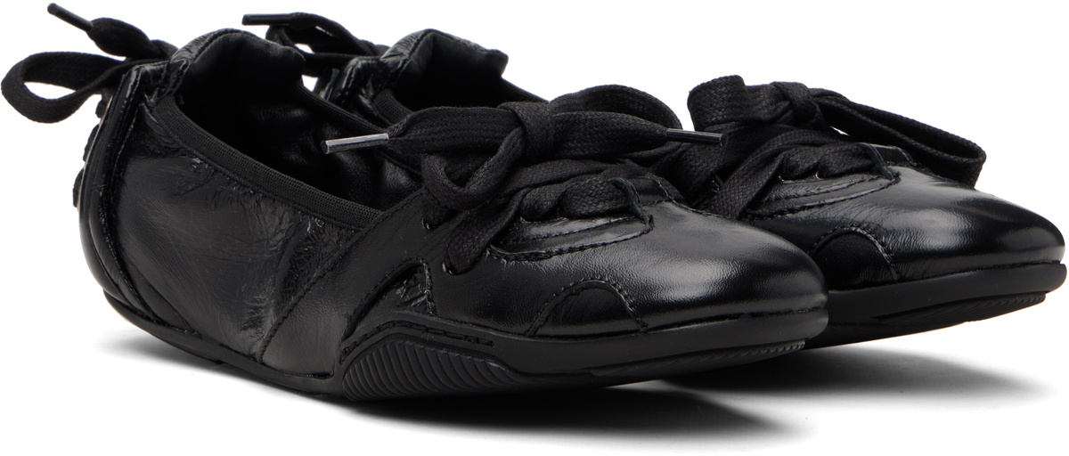 Acne Studios Black Lace-Up Leather Sneakers