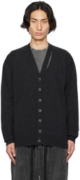 UMA WANG Gray Cutout Cardigan