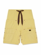KAPITAL - Easy Straight-Leg Cotton-Twill Drawstring Shorts - Yellow
