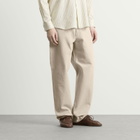 Auralee Men's Faded Hard Twist Denim Wide Pants in Light Gray