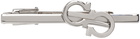 Salvatore Ferragamo Silver Logo Tie Bar