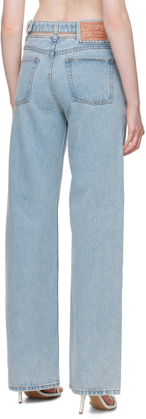 Y/Project Blue Y Belt Jeans