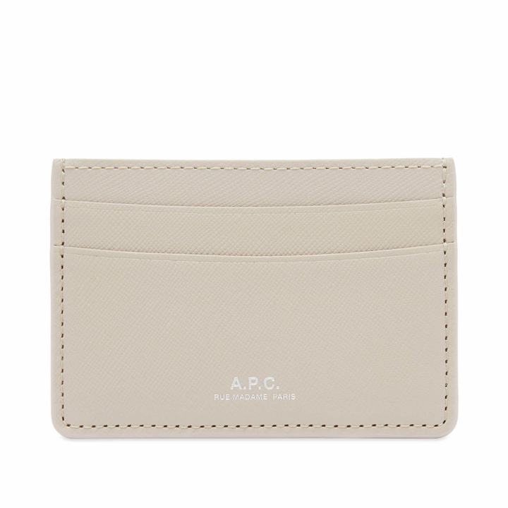Photo: A.P.C. Men's André Card Holder in Moon Grey