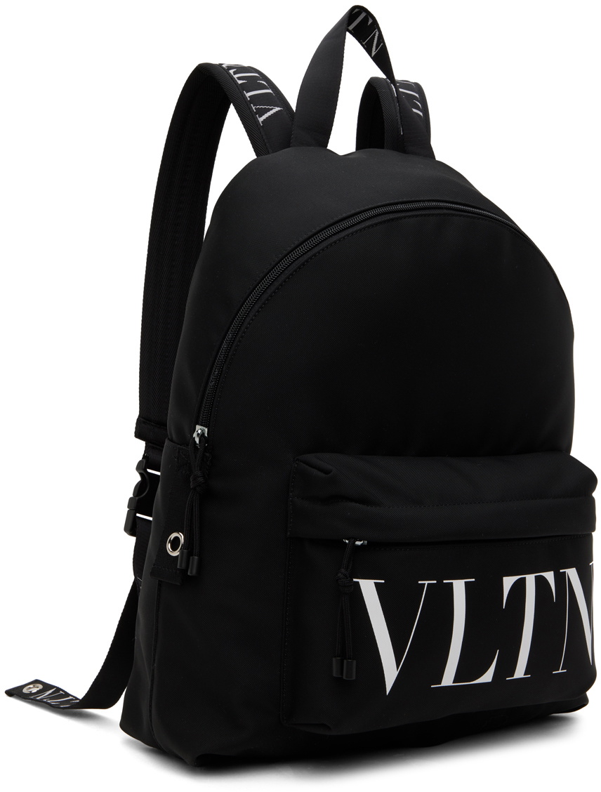 Valentino Garavani Black 'VLTN' Nylon Backpack