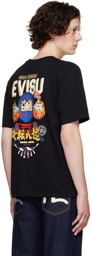 Evisu Black Daruma Buddies T-Shirt