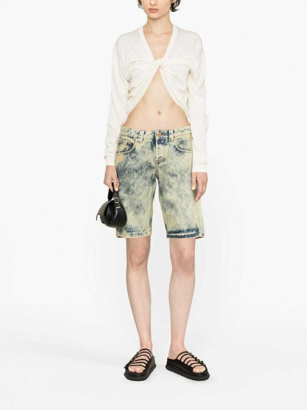 Vaquera Fringe Short in Black Denim main image 0